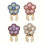 Sophisticated Florals Pattern Cufflinks Metal Button For-pink 2