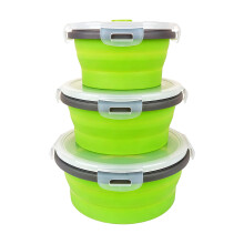Boîte d'organisation de cuisine 6 pièces,-Ensemble vert 3 pièces