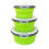 Boîte d'organisation de cuisine 6 pièces,-Ensemble vert 3 pièces 1
