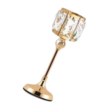 Elegant Metal Crystal Tealight Candelabra Wedding Candle-gold M