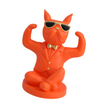 Stylish Dog Themed Wine Bottle Holder With Storage-Orange