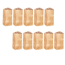 Set Of 10 High Capacity Craft Paper Leaf Bags Lawn- printing