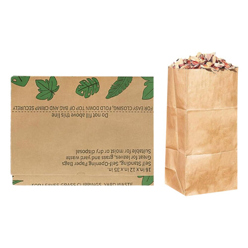 Lot de 10 sacs à feuilles en papier artisanal de- impression 1