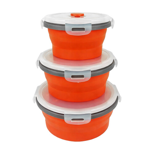 Boîte en plastique durable d'épargnants-Ensemble 3 pièces rouge