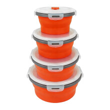Ensemble de récipients de stockage de-Ensemble rouge 4 pièces