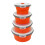 Ensemble de récipients de stockage de-Ensemble rouge 4 pièces 1