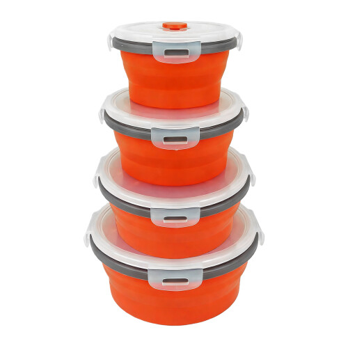 Ensemble de récipients de stockage de-Ensemble rouge 4 pièces