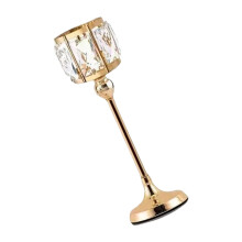 Rustproof Metal Crystal Votive Candle Stand Elegant-gold L