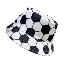Soccer Themed Bucket Hat Packable Convertible Fisherman Cap For