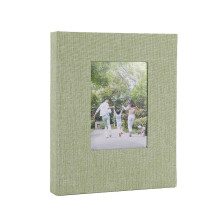 Modern 4x6 Photo Book With Customizable Front-grass green
