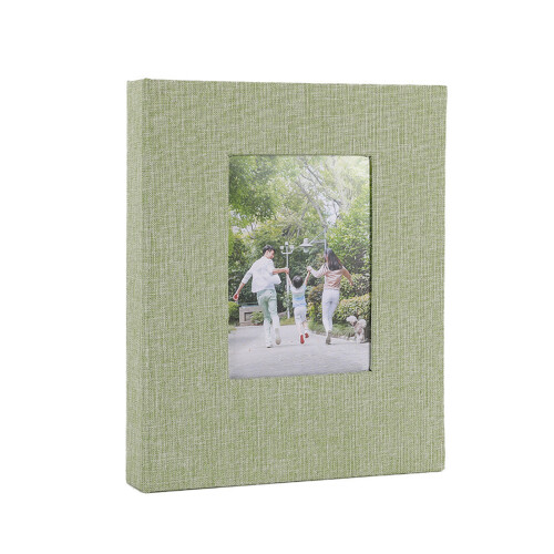 Modern 4x6 Photo Book With Customizable Front-grass green