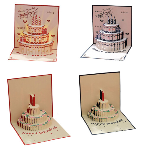 Creative Standing Cake Greeting Card With Eye Catching 3D-3 1