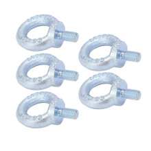 Industrielle M10 Stahl-Heberingöse mit weißer Zinkbeschichtung, 5er Pack