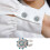 Rhinestones Alloy Button Clips Shirt-white blue diamond1 3