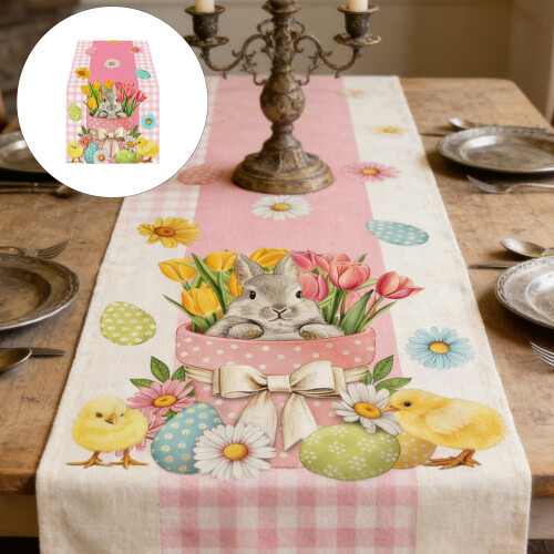 Breathable Linen Fabric Table Runner In Classical-33x275cm 4 2