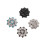 Rhinestones Alloy Button Clips Shirt-white blue diamond1 6