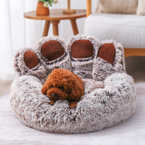 Cosy Bear Paw Pet Bed Plush