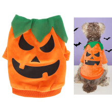 Süßes Halloween-Hundeshirt, weiches Polyester, Kürbis- und Geisterdesign, Größe L