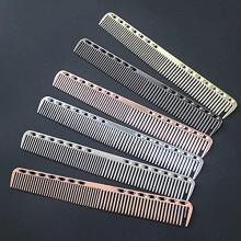 Aluminum Barber Comb Set with Heat Resistant Anti Static Dual Tooth Design for Salon and Home