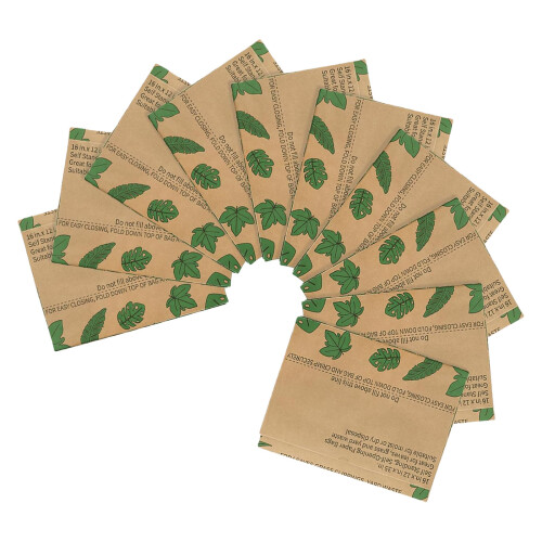 10pcs Heavy Duty Recyclable Square Bottom-There is printing
