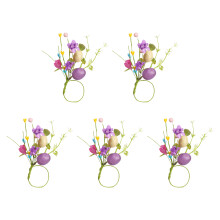 Set Of 5 Colorful Easter Napkin Rings Foam Materials Napkin