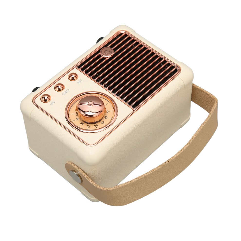 Retro Bluetooth Speaker 40Mm 3W Portable Vintage Stereo Sound Yellow 8781390058780