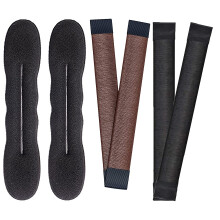Hair Bun Maker and Bun Shaper Set 4 Pack, No Pins French Twist Updo Tool for Ballet and Daily Styling