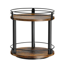Traditional Design Revolving Condiment Holder Made Of Solid Wood