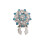 Rhinestones Alloy Button Clips Shirt-white blue diamond1 1