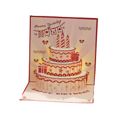 Unique Handcrafted Popup Birthday Card Feature A Beautiful-1