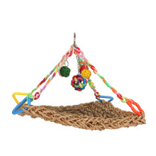 Colorful Bird Climbing Net Swing Hammock Chewing Mat for Play 1.5m
