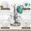 Strong Metal Coffee Mug Organizer Features 6 Spacious-Black 6