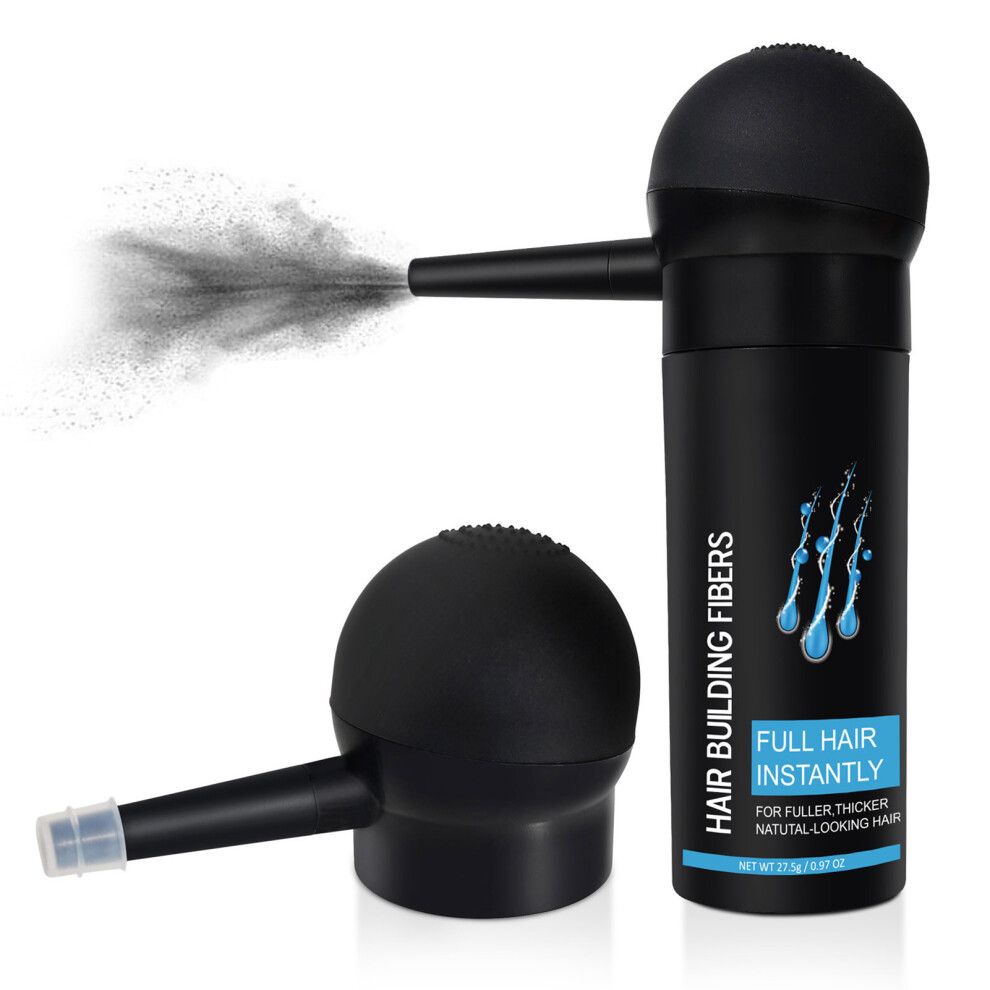 Black/Brown Elaimei 27.5G Hair Fibers With Spray Applicator For Natural Full Hair,