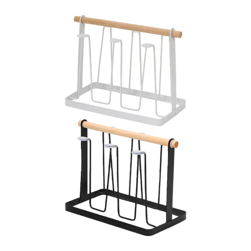 Practical Metal Cup Organizer with Angled Design Iron-Black 2