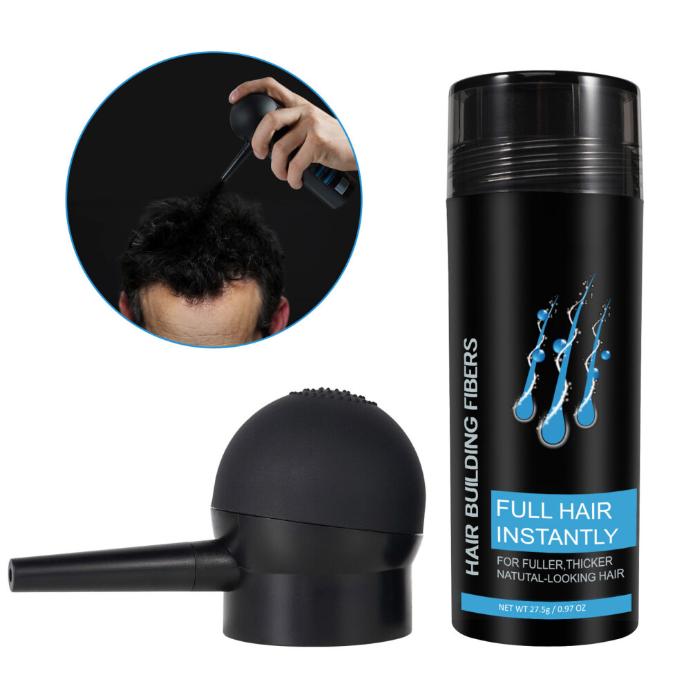 ELAIMEI Hair Fibers 27.5g with Spray Applicator for Full, Natural Hair