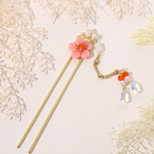 Chinese Hairpin with Elegant Long Tassel for Wedding Hanfu or Cheongsam Styling