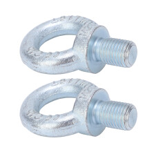 2PCS M22 Galvanized Carbon Steel Eyebolts, Deep Threaded Lifting Rings