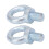 2PCS M22 Galvanized Carbon Steel Eyebolts, Deep Threaded Lifting Rings 1