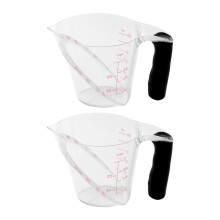 Tasse à mesurer en plastique de 250ml, avec marquage-2 pièces