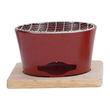 Poêle à charbon de bois en fonte d'aluminium japonais,-Rouge L