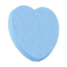 Lot de 50 éponges douces en forme de cœur pour le visage,-Bleu
