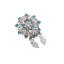Sparkling Rhinestones Alloy Shirt Cufflinks-white blue diamond1