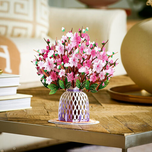 Charm 3D Standing Cards Life Like Cherries Blossom Display-1 2