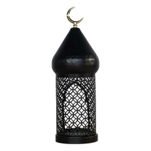 Moroccans Hollow Out Candle Holders Black Iron Lantern-M