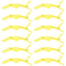 Hair Sectioning Clips 12pcs Yellow Alligator Hair Clips with Double Hinge Claw for Salon Styling