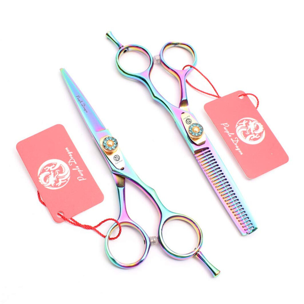 Hair Cutting Scissors 6.0 Inch Japanese Stainless Steel Professional Barber Shears Ergonomic Grip