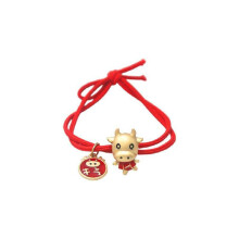 Hair Tie for Women Red Alloy Elastic Ponytail Holder D with Secure Hold and Elegant Accent