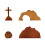 Easter Resurrection Scene with Crosses-Easter new four piec 1