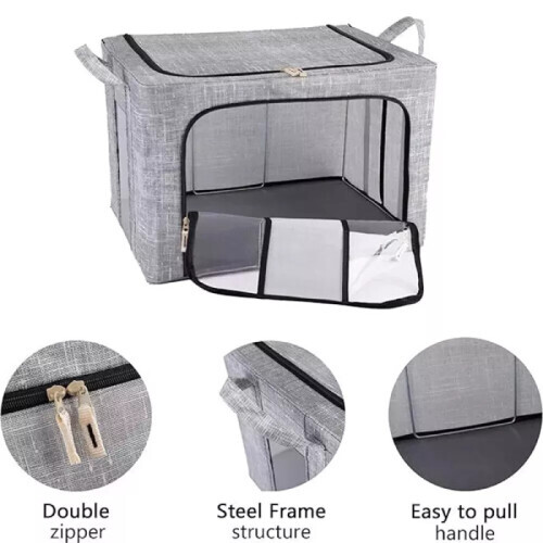 Folding Storage 66l Box Made Of Thick Fabric Steel 2