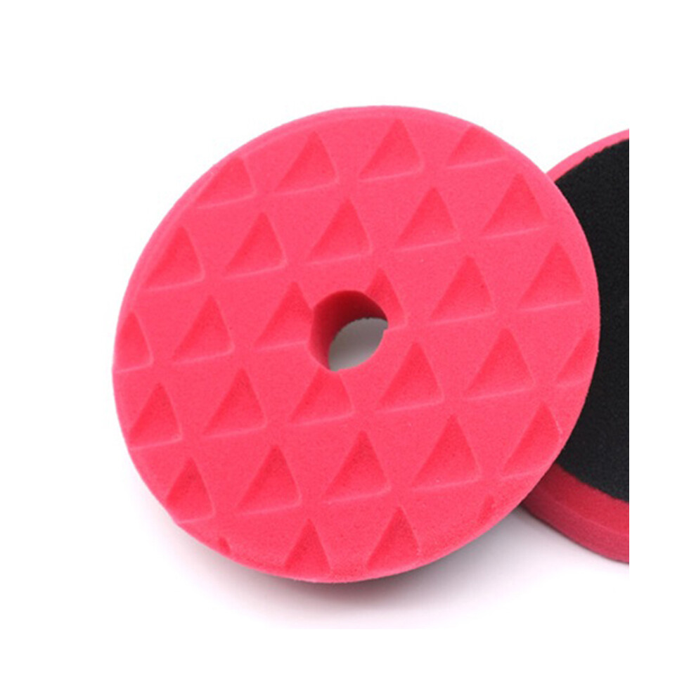 6In Car Polishing Pad Sponge Buffing Drill Adapter Triangle Disk Red 4951390061187